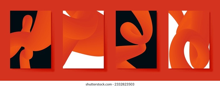Liquid color shapes. Abstract colorful curve line. Graphic concept for your design