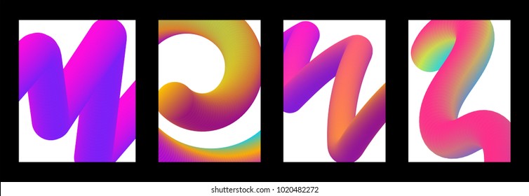Liquid color shapes for composition backgrounds. Trendy abstract covers. Futuristic design posters. Modern gradient.