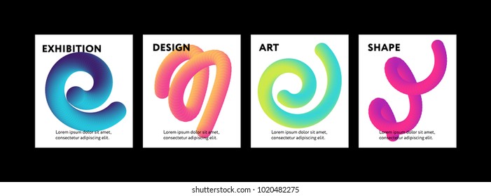 Liquid color shapes for composition backgrounds. Trendy abstract covers. Futuristic design posters. Modern gradient.