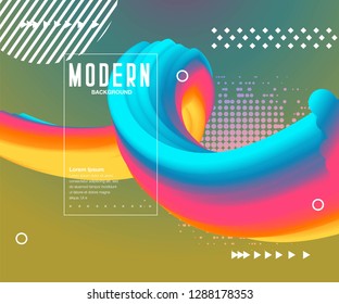 Liquid color shapes for composition backgrounds. Trendy abstract covers. Futuristic design posters