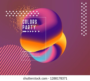 Liquid color shapes for composition backgrounds. Trendy abstract covers. Futuristic design posters