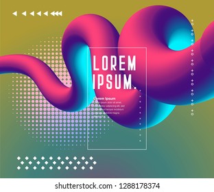 Liquid color shapes for composition backgrounds. Trendy abstract covers. Futuristic design posters