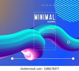 Liquid color shapes for composition backgrounds. Trendy abstract covers. Futuristic design posters