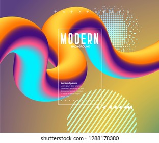 Liquid color shapes for composition backgrounds. Trendy abstract covers. Futuristic design posters