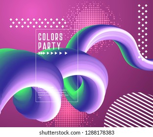 Liquid color shapes for composition backgrounds. Trendy abstract covers. Futuristic design posters