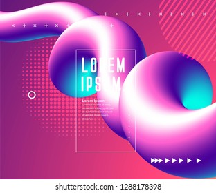Liquid color shapes for composition backgrounds. Trendy abstract covers. Futuristic design posters