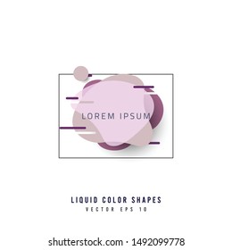 Liquid color shapes design template