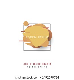 Liquid color shapes design template
