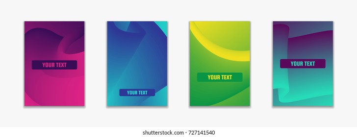 Liquid color simple covers. Colorful gradient geometric shapes composition. Trendy minimal design of vector illustration. For business card, advertising, party event, abstract hipster banner, journal