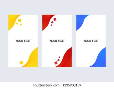 Liquid color style banner design, modern vector template for poster, flyer text symbol