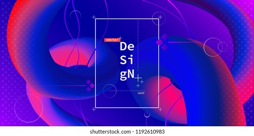 Liquid color trendy geometric background design. 3d Fluid gradient shapes composition futuristic design posters. Eps10 vector.