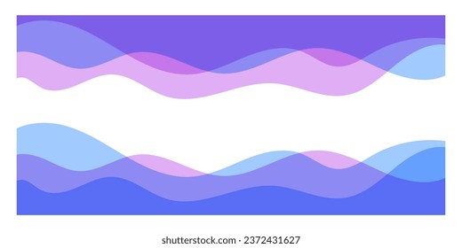 Plantilla de fondo ondulado de color líquido. Arte vector con líneas curvadas