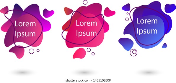 Liquid colored. Abstract shape. Modern style. Template for your design