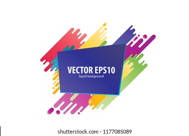 Liquid colored motion background. Abstract graphic poster design. Cover template vector fluid. Futuristic hipster geometric banner.