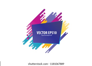 Liquid colored motion background. Abstract graphic poster design. Cover template vector fluid. Futuristic hipster geometric banner.