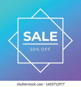 Liquid colorful background with 50% sale banner template design. Big sale special offer. Liquid background Special offer banner for poster, flyer, brochure, sticker. Vector illustration.