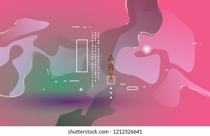 Liquid colorful background design. Abstract shapes composition