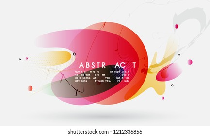 Liquid colorful background design. Abstract shapes composition