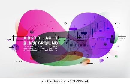 Liquid colorful background design. Abstract shapes composition