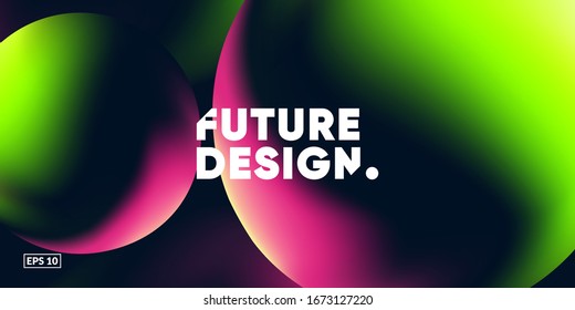Liquid colorful background. Futuristic Gradient. Fluid gradient shapes composition. Eps10 vector.