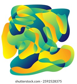 Liquid colorful background. Futuristic Gradient. Fluid gradient shapes