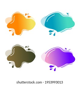 Bola colorida líquida con elementos