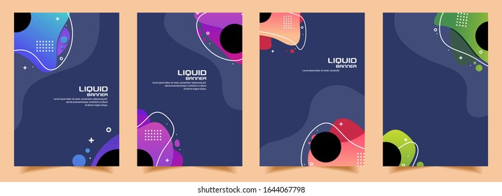 diseño de marco colorido líquido. Medio tono de degradado de línea del vector. cuadro para texto Gráficos de arte moderno. tarjetas de presentación, invitaciones, tarjetas de regalo, volantes, folletos