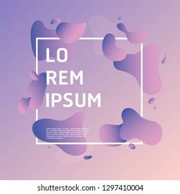 Liquid Colorful geometric background design. Fluid shapes composition with trendy gradients. Modern and futuristic design for cover and poster. 