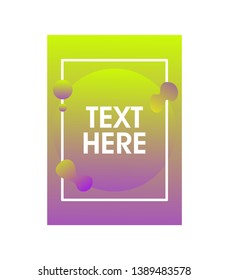 Liquid colorful poster with gradient. trendy design style