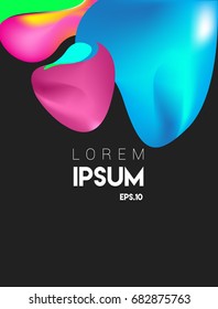 liquid colorful shapes. elegant design for cover and abstract background