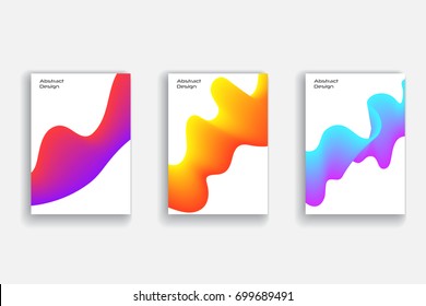 Liquid colors abstract covers,gradient pattern, minimal design,