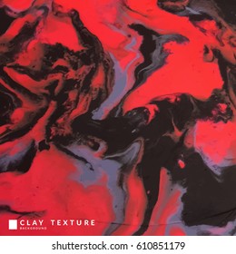 Liquid colors background. Clay texture. Modern artistic backdrop. Eps10 vector.