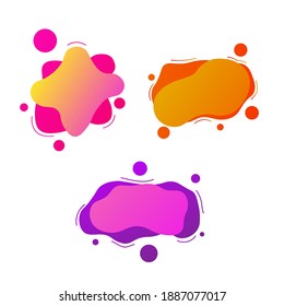 Fondo De Colores Líquidos. Banderas degradadas con formas geométricas fluidas.