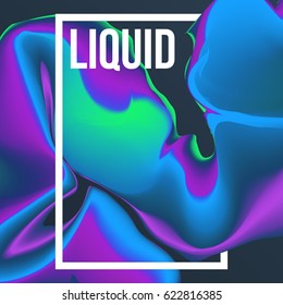 Liquid colors background. Mesh shapes fluid. Vector illustration.