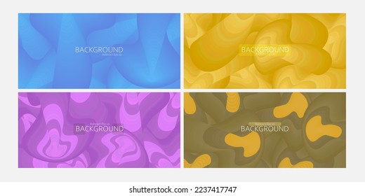 Liquid colors covers set. Bright colors mixture. Eps10 vector.