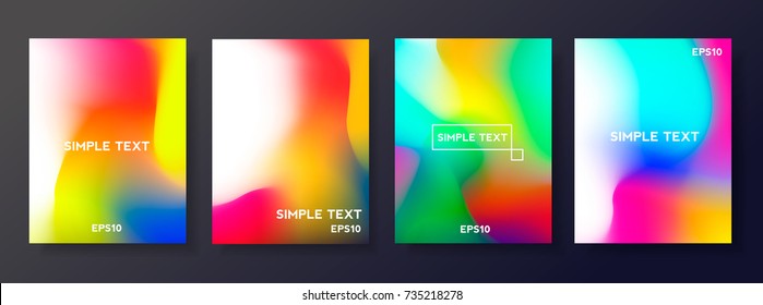 Liquid colors covers set  Good for cover  placards  poster  banner  flyer design  Eps10 vector illustration 