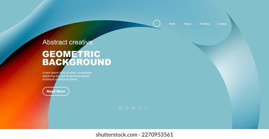 Liquid colors with flowing round shapes abstract background. Vector illustration for wallpaper, banner, background, leaflet, catalog, cover, flyer