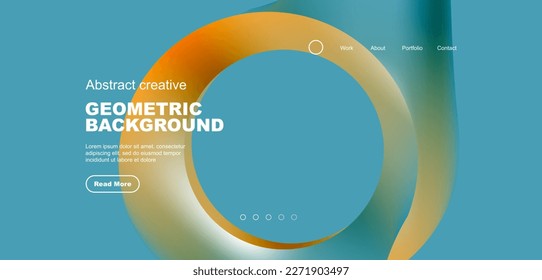 Liquid colors with flowing round shapes abstract background. Vector illustration for wallpaper, banner, background, leaflet, catalog, cover, flyer