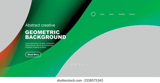 Colores líquidos con formas redondeadas que fluyen en fondo abstracto. Ilustración vectorial de papel tapiz, banner, fondo, folleto, catálogo, cubierta, volante