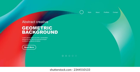 Liquid colors with flowing round shapes abstract background. Vector illustration for wallpaper, banner, background, leaflet, catalog, cover, flyer