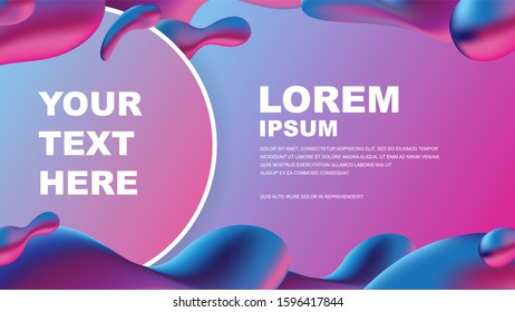 liquid colour background design with blue purple colour 03