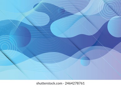 Diseño de fondo de color líquido. Elementos azules con gradiente fluido. Composición de Formas dinámicas. Ilustración vectorial