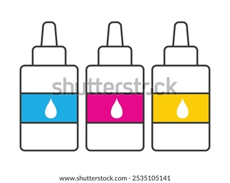 Liquid Colour Bottles Concept vector design isolated background