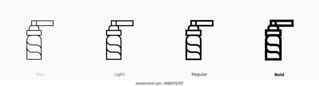 Flüssiges Kondom-Symbol. Dünnes, leichtes Regular- und Bold-Design isoliert auf weißem Hintergrund