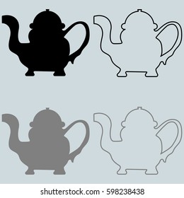 The liquid container black and other color it is set icons.