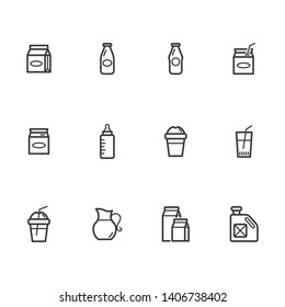 Liquid Container Icons - Outline Series
