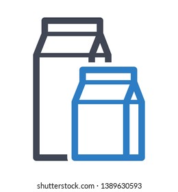 Liquid Container - Milk carton boxes Icon