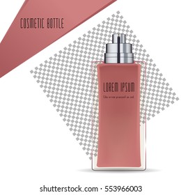 Liquid Cosmetic. Package design. Beauty Product. Vector Illustration. 