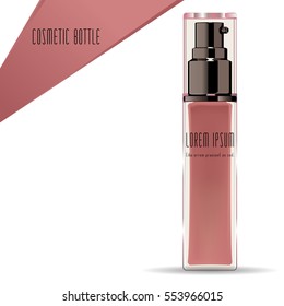 Liquid Cosmetic. Package design. Beauty Product. Vector Illustration. 