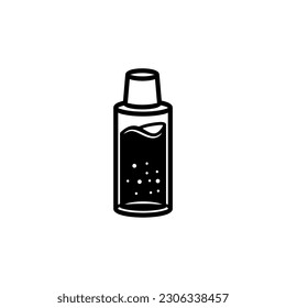 liquid cough medicine icon vector isolated on white background